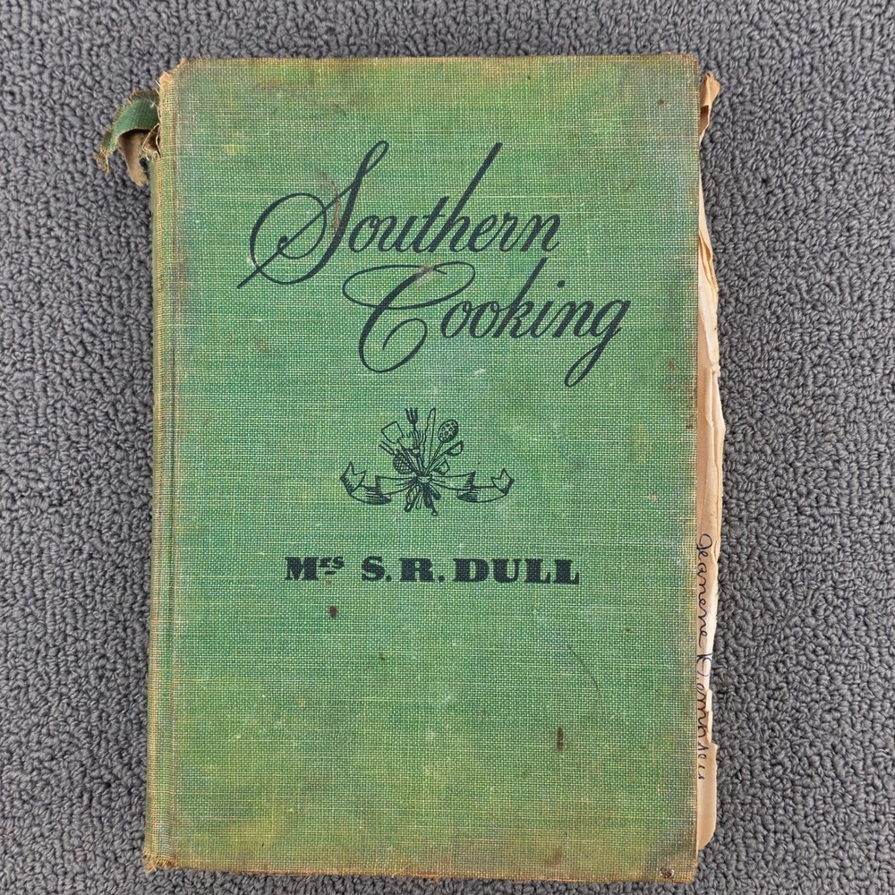 Southern Cooking Cookbook Mrs SR Dull Grosset & Dunlap Green Vintage 1941 OS